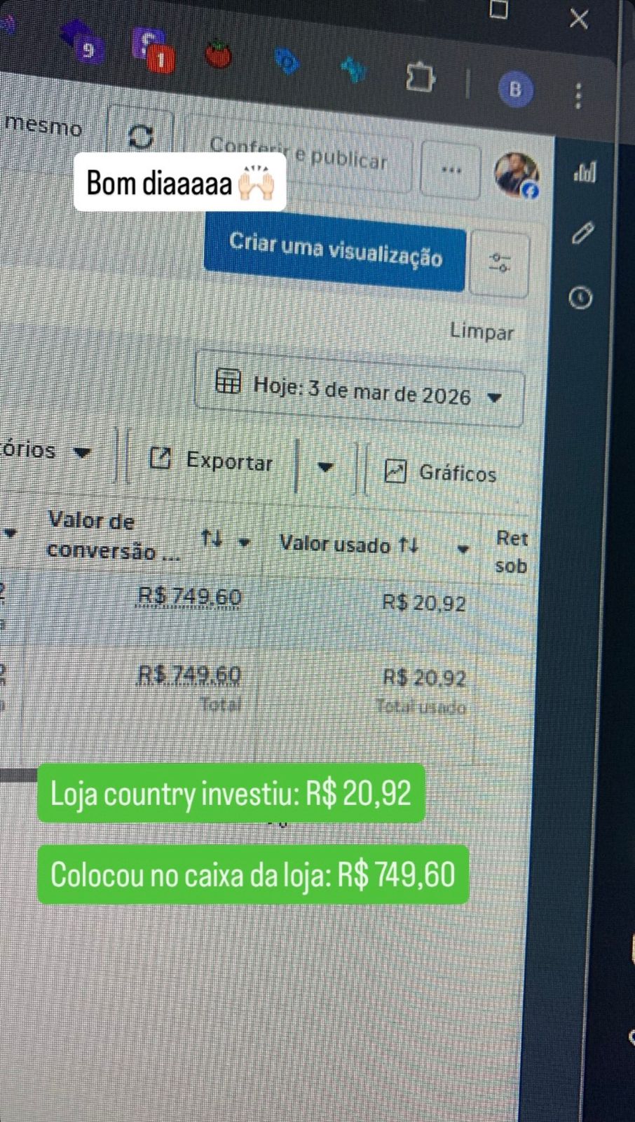 Relato de loja country 9