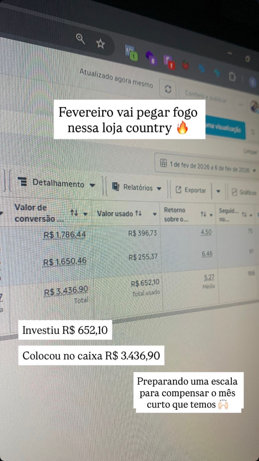 Relato de loja country 10